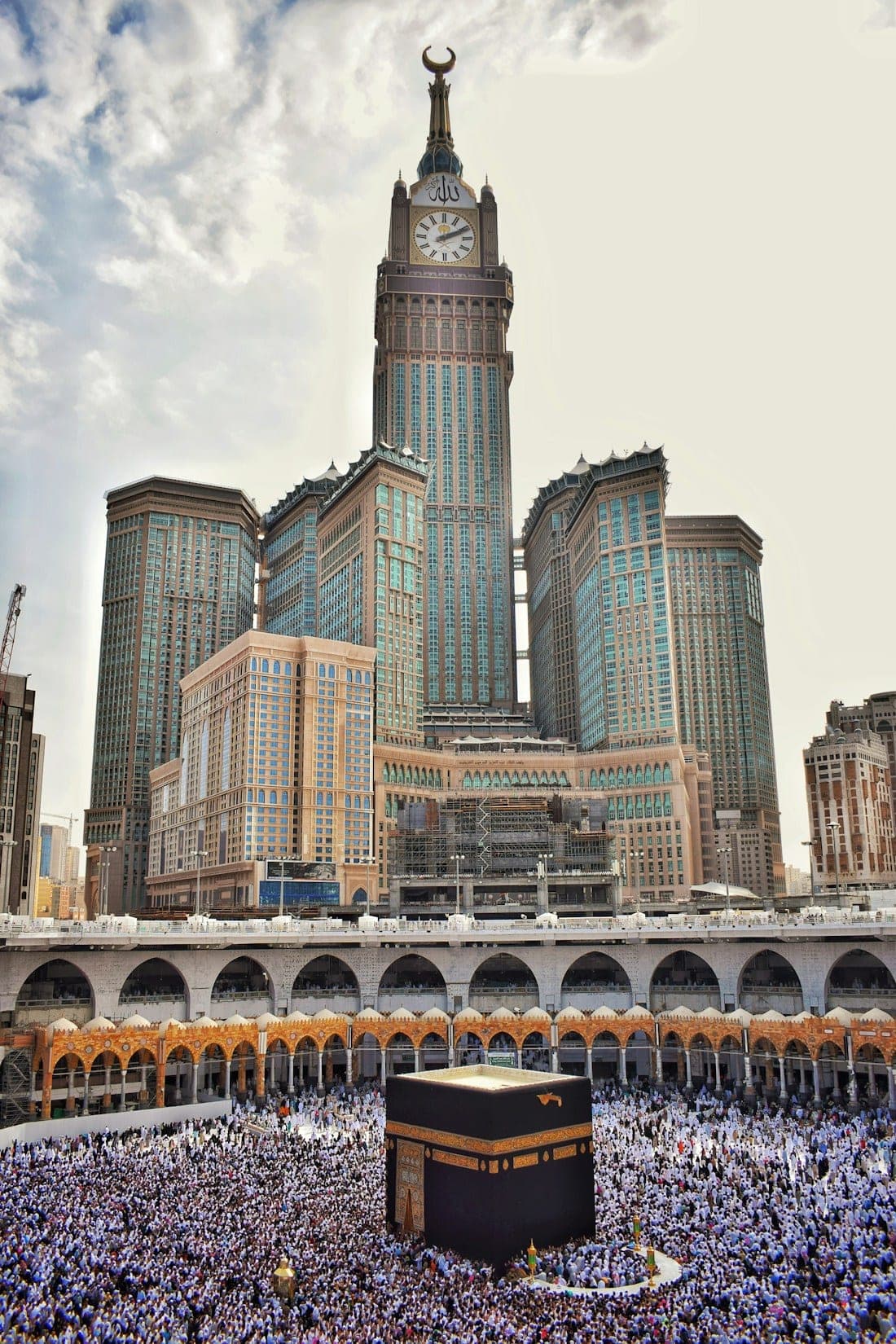 The Kaaba and pilgrims in Mecca, Saudi Arabia